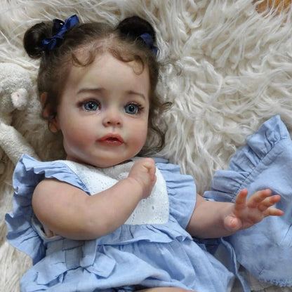 24 Zoll realistische Alice Braune Haare Reborn Mädchen