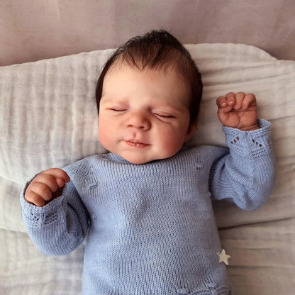 19 Zoll Alvin Lebensechte Geschlossene Augen Reborn puppen Jungen/Mädchen-Pascale