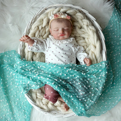 20 Zoll lebensechte Reborn-Puppe mit geschlossenen Augen - Rosalie