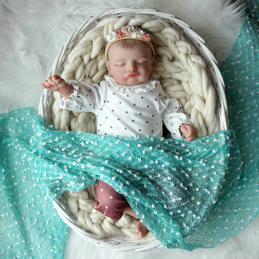 20 Zoll lebensechte Reborn-Puppe mit geschlossenen Augen - Rosalie