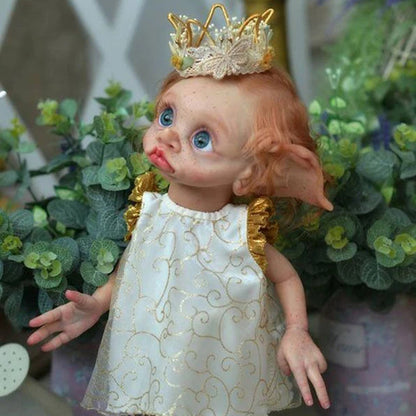 35 cm 14 Zoll Reborn Puppen Mädchen Elfen mit offenen Augen