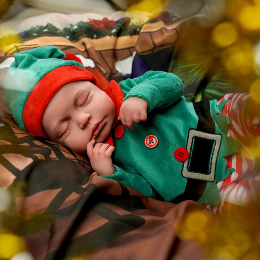 Weihnachtskostüm-20 Zoll Agnes Schlafen Reborn Puppe Mädchen-Loulou