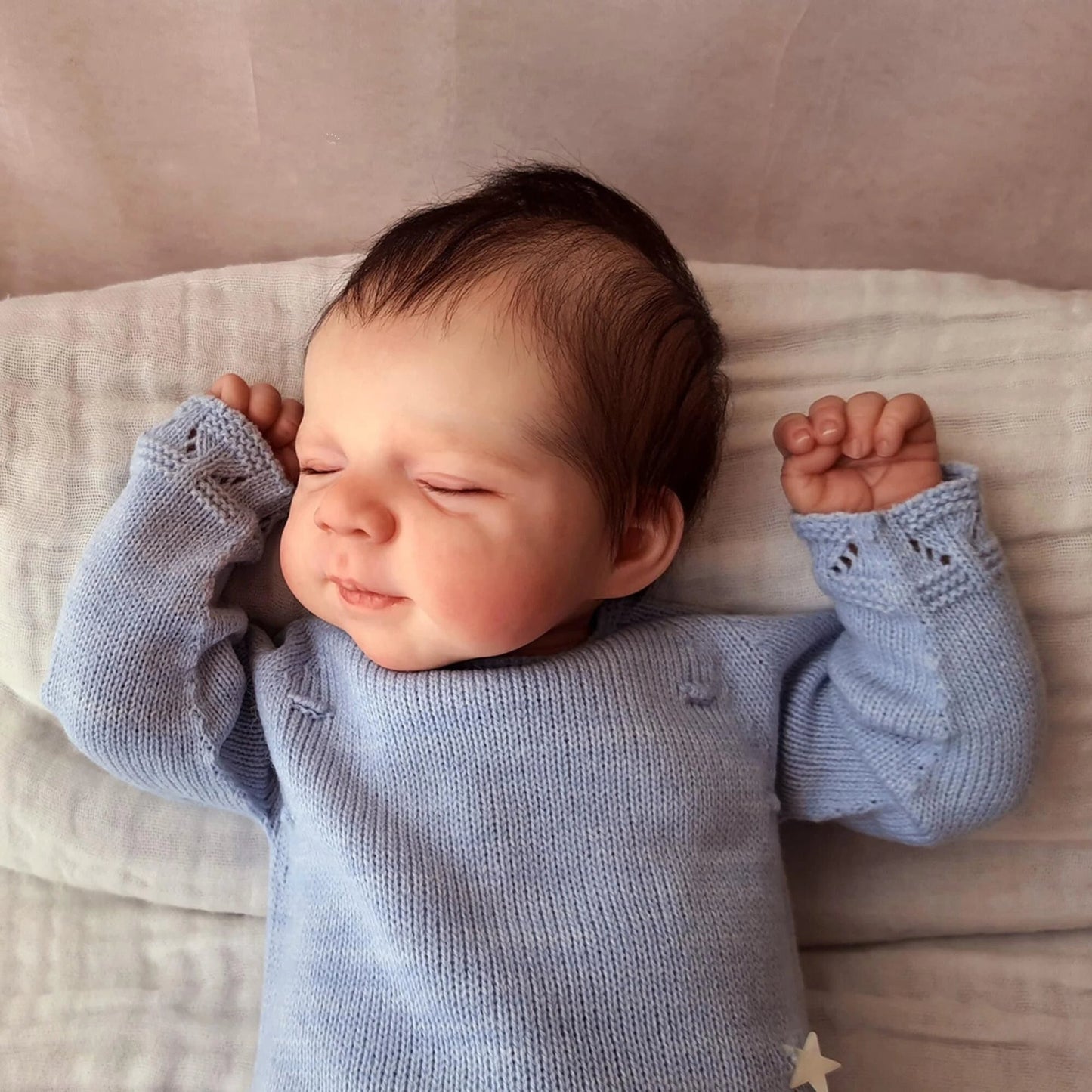 19 Zoll Alvin Lebensechte Geschlossene Augen Reborn puppen Jungen/Mädchen-Pascale