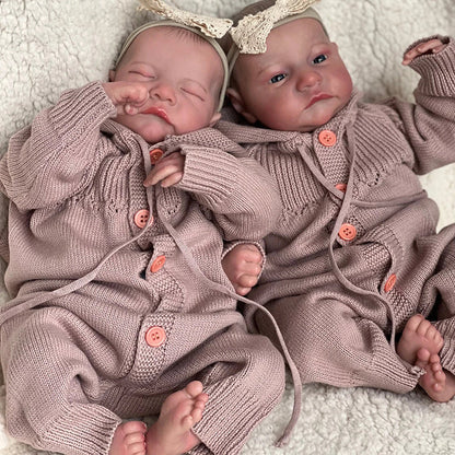 18'' lebensechte Allen und Andre Reborn Puppe Zwillinge Junge- Levi