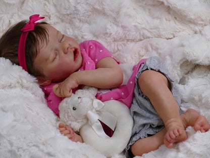 17 Zoll Lindsay schlafende Reborn Babypuppen Mädchen mit kurzen Haaren