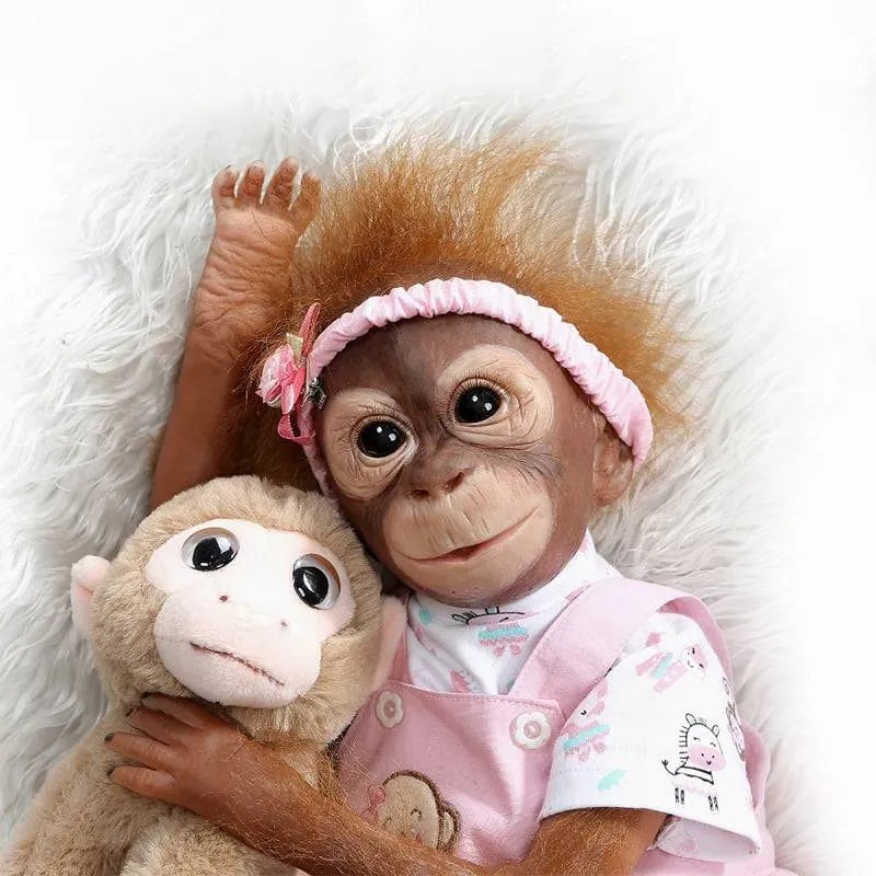 52 cm handgefertigter wiedergeborener Baby-Affe