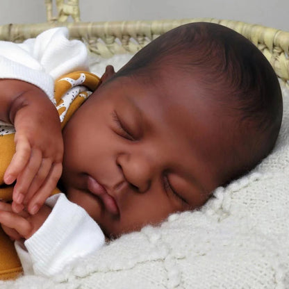 Duke 20 Zoll afroamerikanische Reborn Puppen mit geschlossenen Augen-Remi