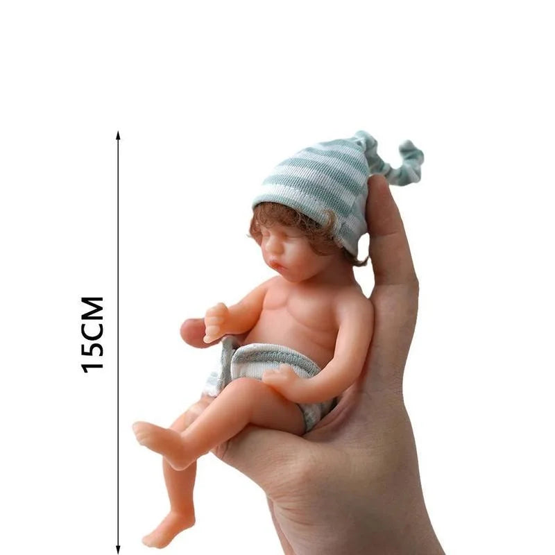 6 Zoll 15cm schlafende wiedergeborene Mini-Puppe Zwilling A