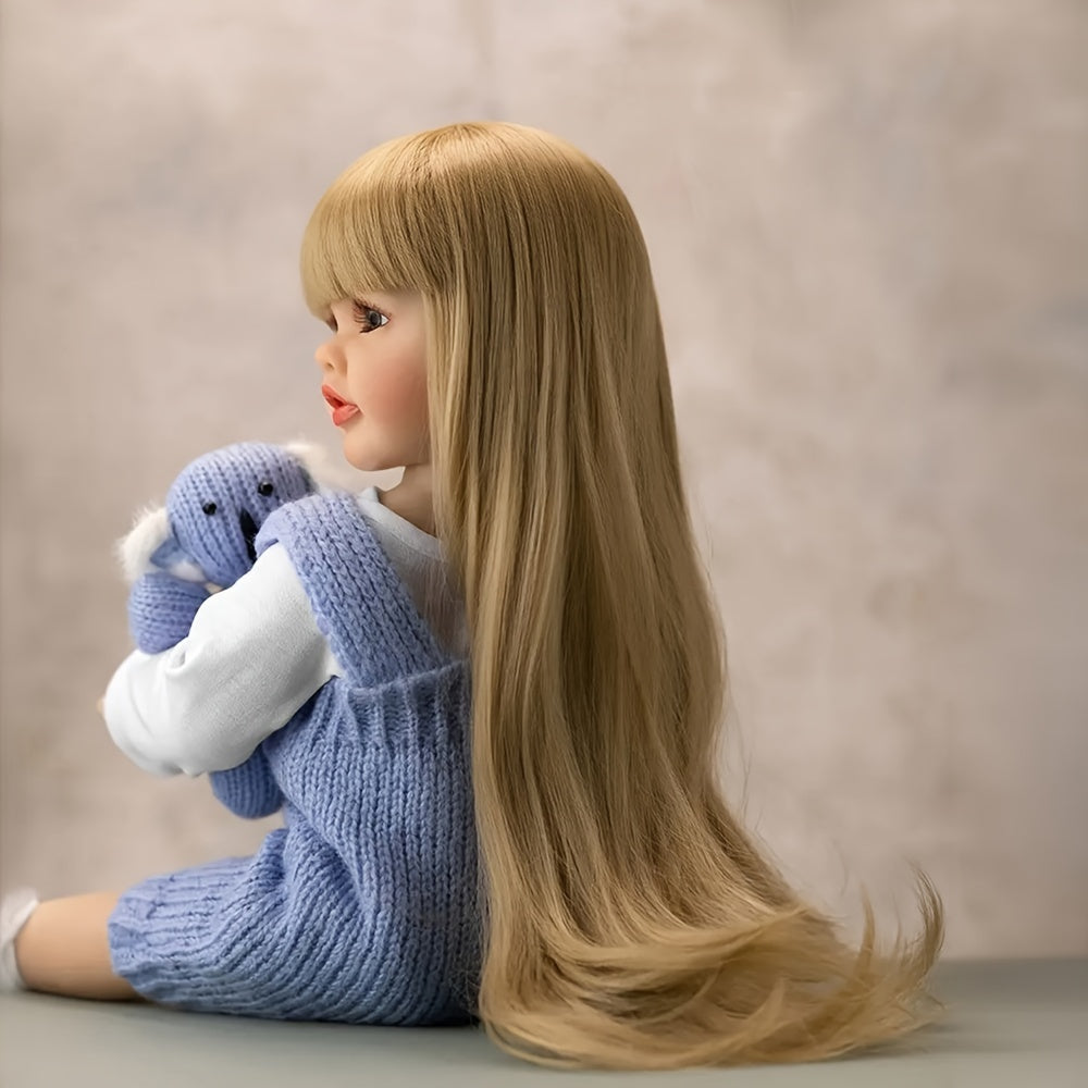 22 Zoll Reborn Puppen Mädchen Cheryl mit langen blonden Haaren