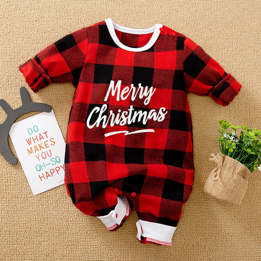 Rot karierter Weihnachts-Body für 20-24 Zoll Reborn-Puppen