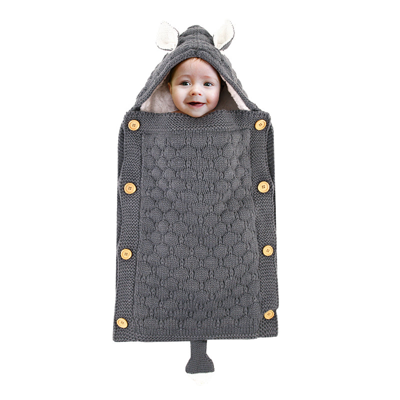 Warmer Strick-Fleece-Schlafsack für 17-24 Zoll Reborn Puppen