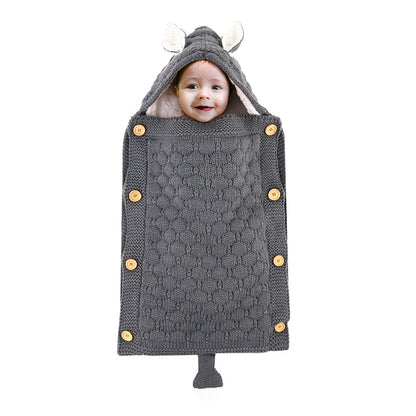 Warmer Strick-Fleece-Schlafsack für 17-24 Zoll Reborn Puppen