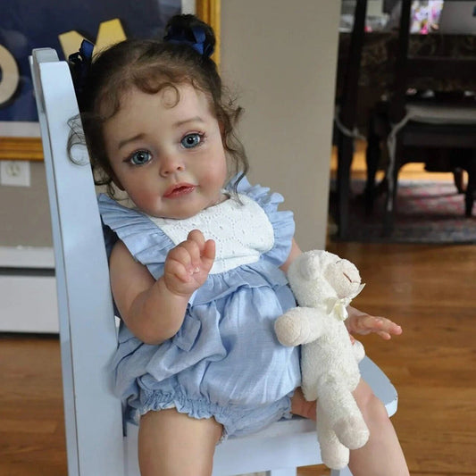 24 Zoll realistische Alice Braune Haare Reborn Mädchen