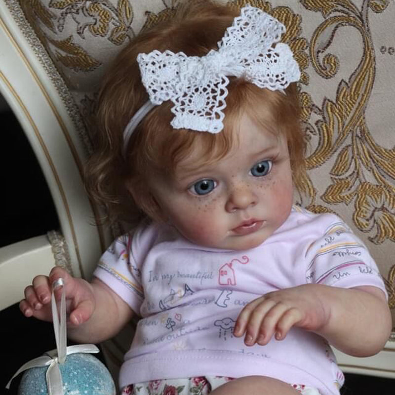 24 Zoll Renee Lockiges Haar Offene Augen Reborn Babypuppen Mädchen