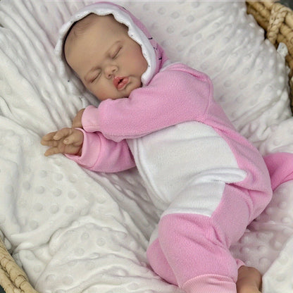 50 cm weiche Stoffpuppe Schlafende Gurke im rosa Outfit