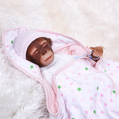 48CM Neugeborene Affen Puppe Orang Utans Lebensechte Realistische Reborn Puppe