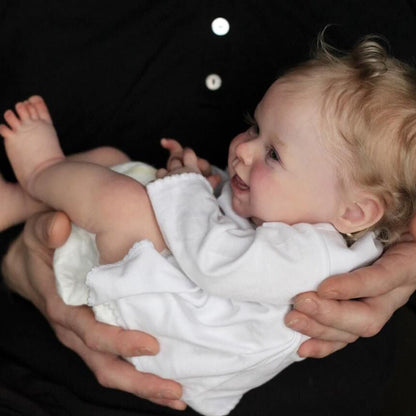 20-Zoll-Reborn-Puppen mit offenen Augen und blonden Haaren- Harper
