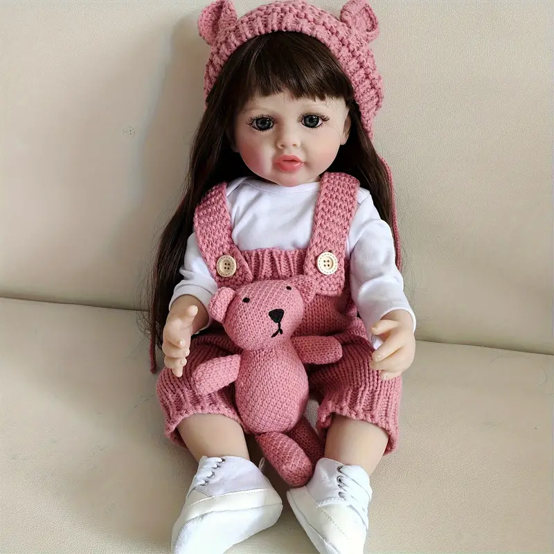 22 Zoll Reborn Puppen Mädchen Cheryl mit langen Haaren