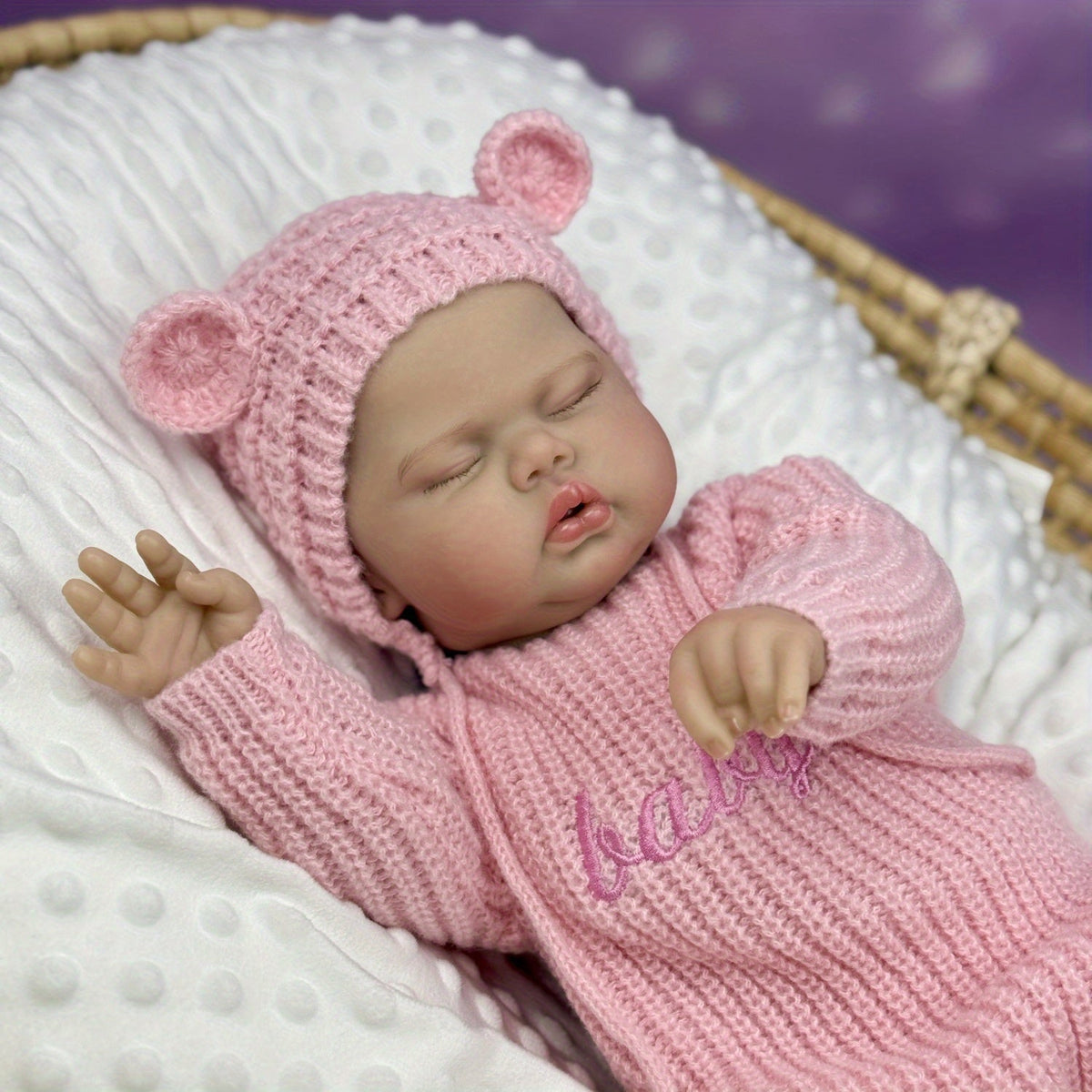 50 cm weiche Stoffpuppe Schlafende Gurke im rosa Pullover