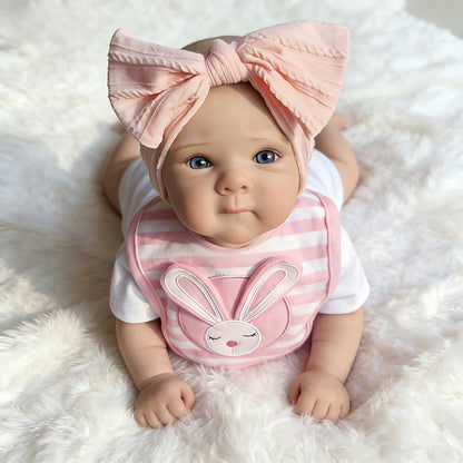 48cm realistische Bettie Reborn-Babypuppe mit offenen Augen im weißen Body