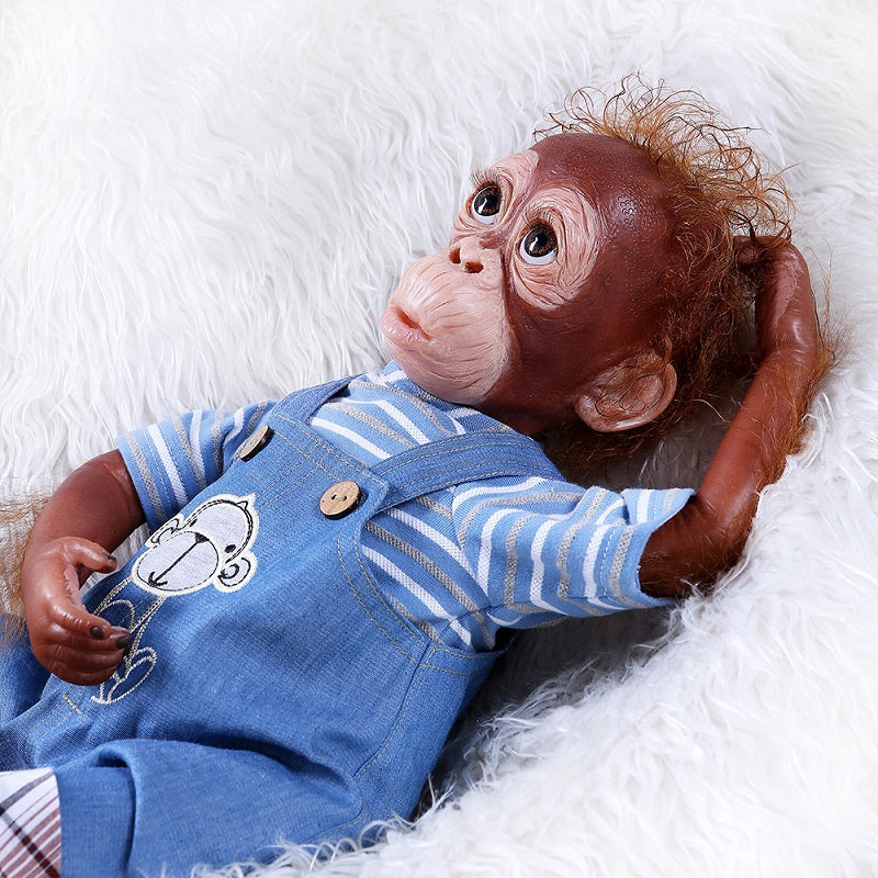 21 Zoll 52 cm 100% Artist Gemacht Reborn Affe Babypuppe