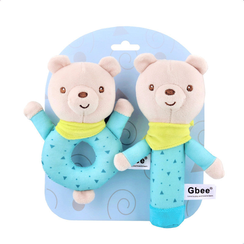 Farbige Strickstoff Hand Ring Baby Komfort Spielzeug