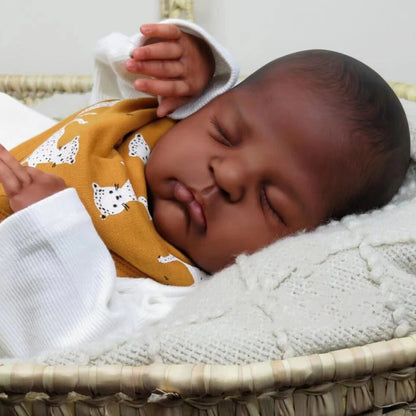 Duke 20 Zoll afroamerikanische Reborn Puppen mit geschlossenen Augen-Remi