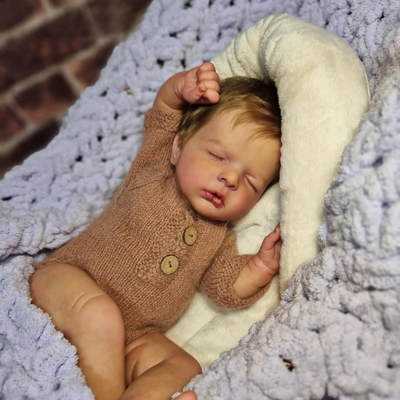 20 Zoll lebensechte Leona Geschlossene Augen Reborn Babypuppen