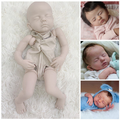 19 Zoll Sara Schließen Sie Augen süßes schlafendes DIY Blanko Reborn Kit