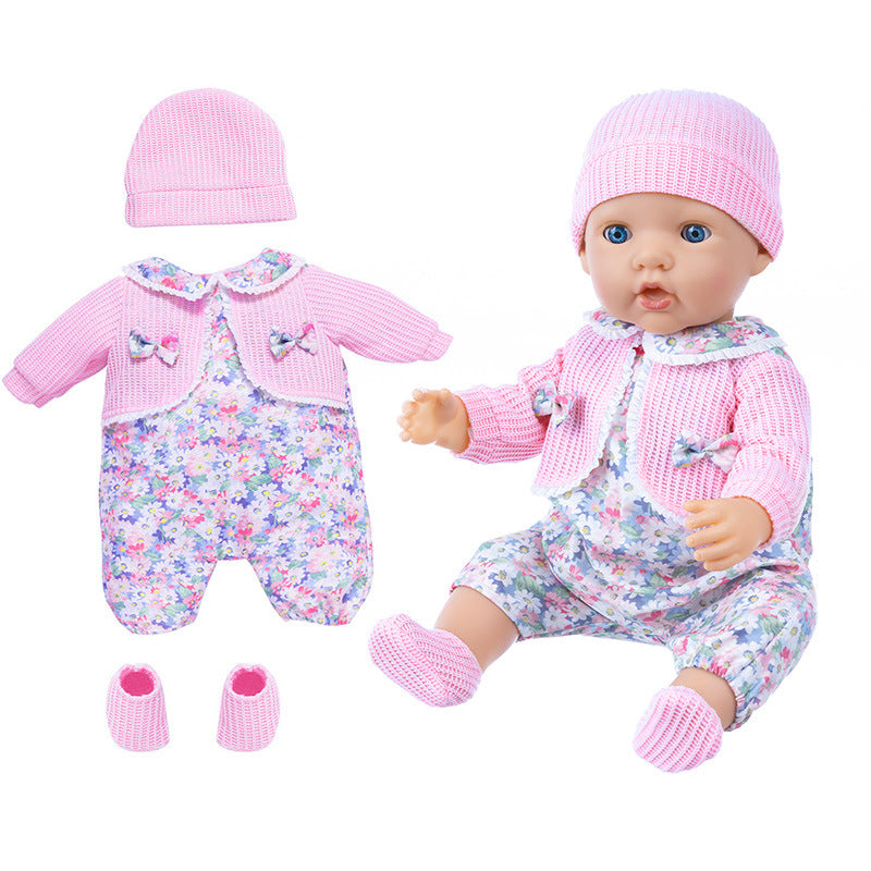 Kleidungsset mit Blumendruck für 17-18 Zoll Reborn Babypuppen