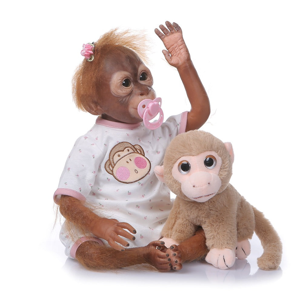 20 Zoll Handgemachte Sehr Detaillierte Malerei Reborn Baby Affe