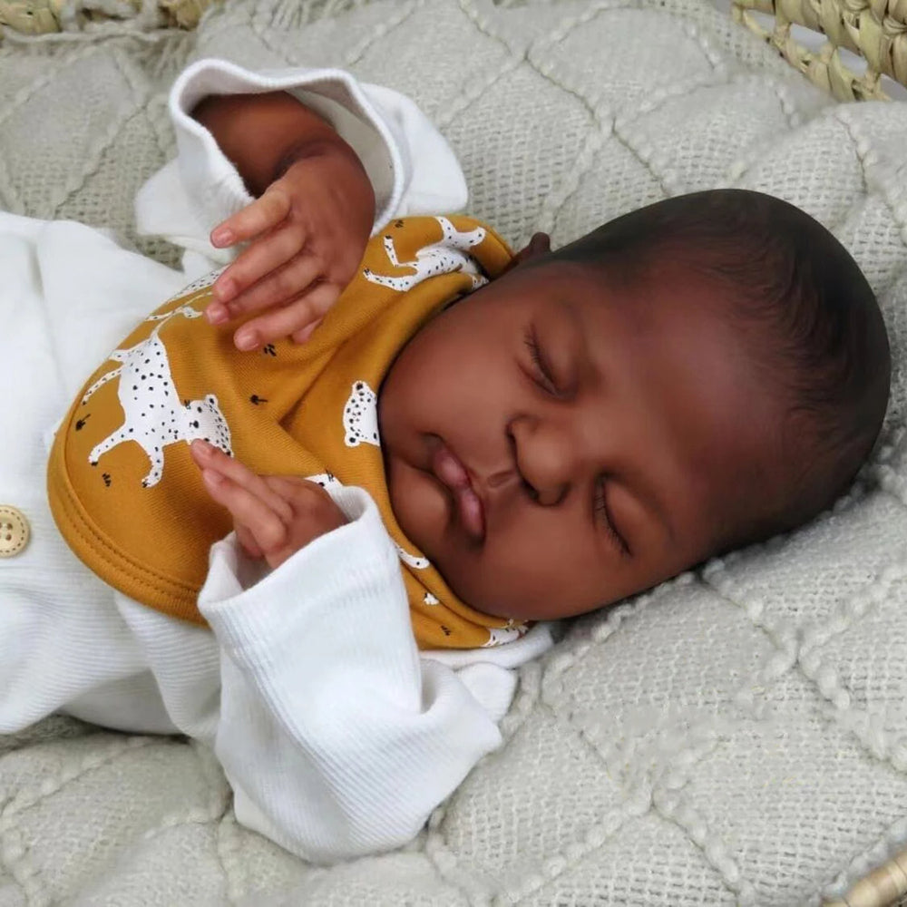 Duke 20 Zoll afroamerikanische Reborn Puppen mit geschlossenen Augen-Remi
