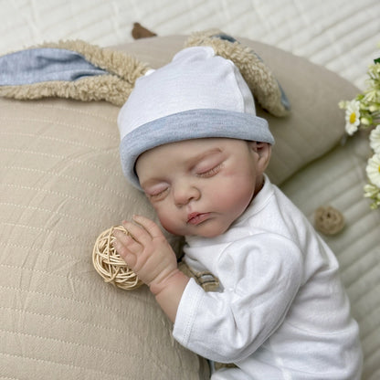 19 Zoll 3D-bemalte Reborn Puppe Schlafende Irys