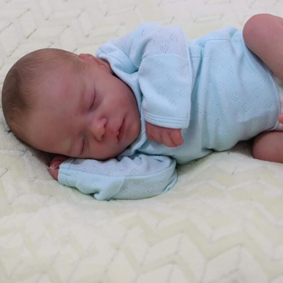18 Zoll Schlafen Kerwin Geschlossene Augen Reborn Puppe Junge-Darren