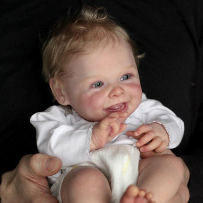 20-Zoll-Reborn-Puppen mit offenen Augen und blonden Haaren- Harper