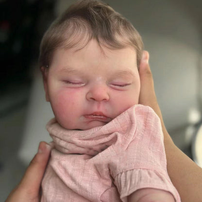 20 Zoll lebensechte Reborn Puppen mit Haaren-Peaches