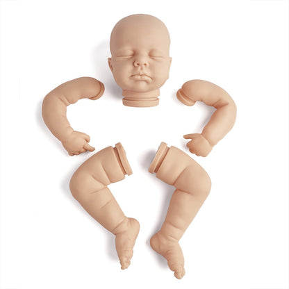 20 Zoll Loulou Geschlossene Augen DIY Unlackiertes Reborn Puppe Kit