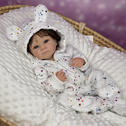 45 cm lebensechte Vinyl-Babypuppe mit kurzem Haar Bettie Reborn-Baby Mädchen