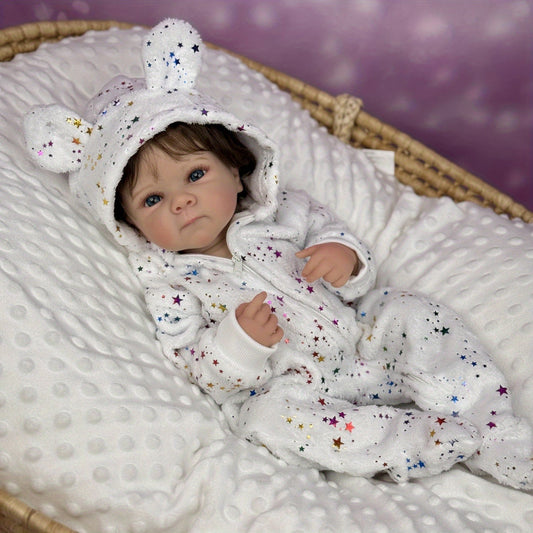 45 cm lebensechte Vinyl-Babypuppe mit kurzem Haar Bettie Reborn-Baby Mädchen