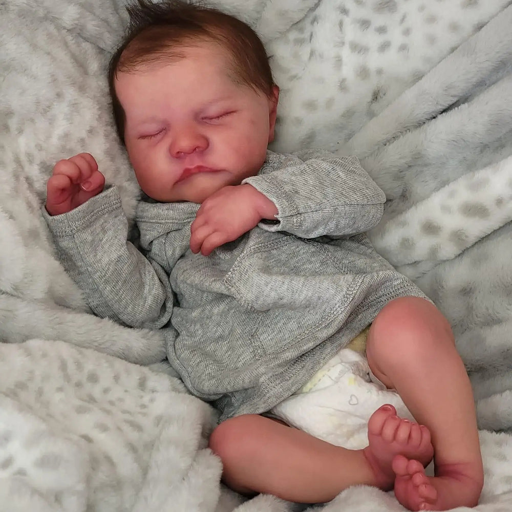 18 Zoll Borg lebensechte Reborn puppe Junge-Levi