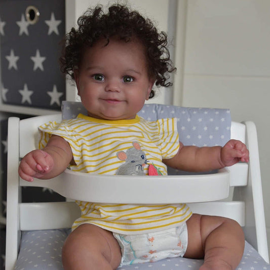 20 Zoll lebensechte Ruth Augen auf Afroamerikaner Reborn Puppen-Maddie