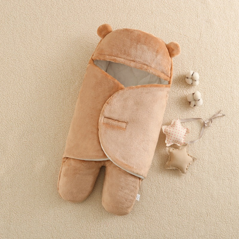 Reiner Brauner Flanell-Schlafsack mit Gespaltenen Beinen für 16-24 Zoll Reborn Puppen