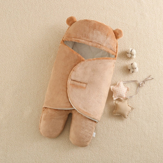 Reiner Brauner Flanell-Schlafsack mit Gespaltenen Beinen für 16-24 Zoll Reborn Puppen
