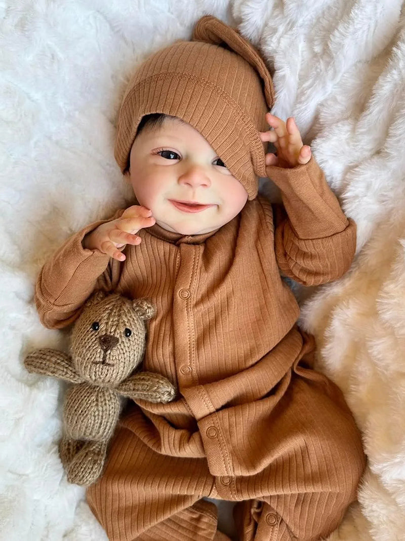 Freda 19 Zoll lebensechte Reborn Puppen mit offenen Augen - Sebastia