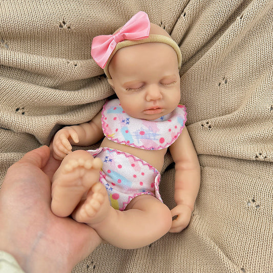 30 cm Loulou-Reborn Baby aus Vollsilikon in rosa Outfits