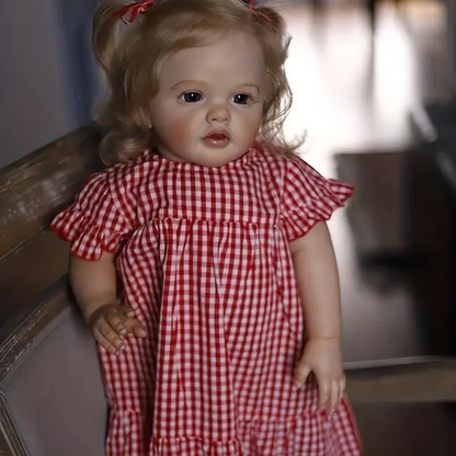 24 Zoll Debby Lockiges Haar Offene Augen Reborn Baby Puppen Mädchen