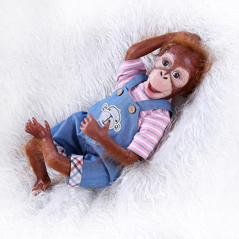 21 Zoll 52cm 100% Artist Made Reborn Affe Puppe