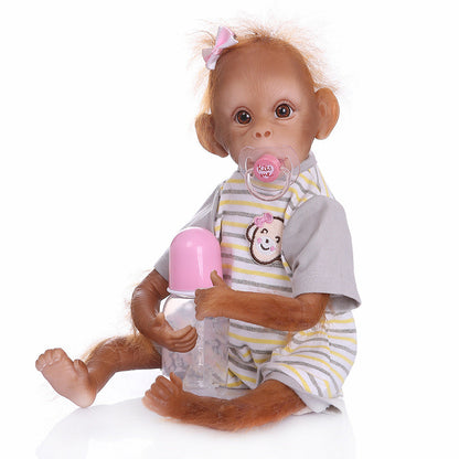 45cm Handgemachte Sehr Detaillierte Malerei Reborn Baby Affe