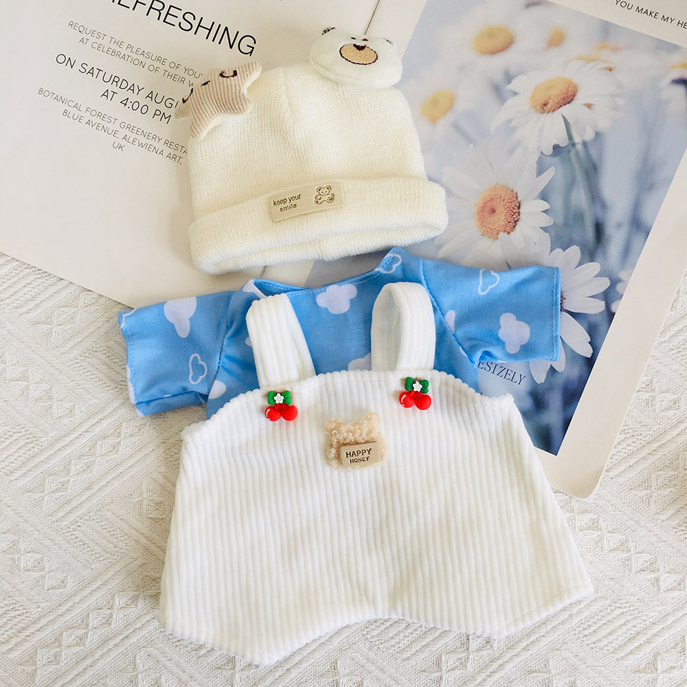 3-teiliges Set mit Seestern-Mütze und Overall für 30 cm Reborn Babypuppen