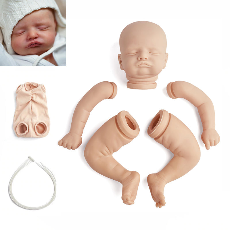 20 Zoll Rosalie Augen geschlossen DIY unbemaltes Kit Reborn